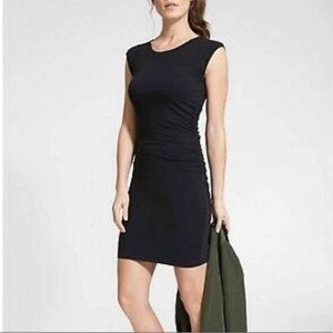 Athleta Apres Navy Side Ruched Dress Size Small